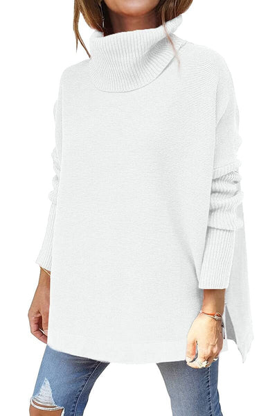 Marie™ - Pull Oversize Col Roulé en Laine