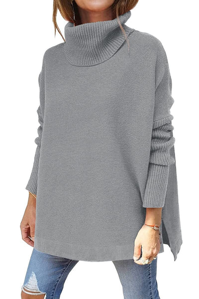 Marie™ - Pull Oversize Col Roulé en Laine