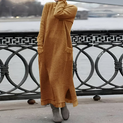 Tina™ - Robe d'Hiver en Laine Mélangée