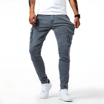 François™ - Pantalons Cargo en Denim Élastique