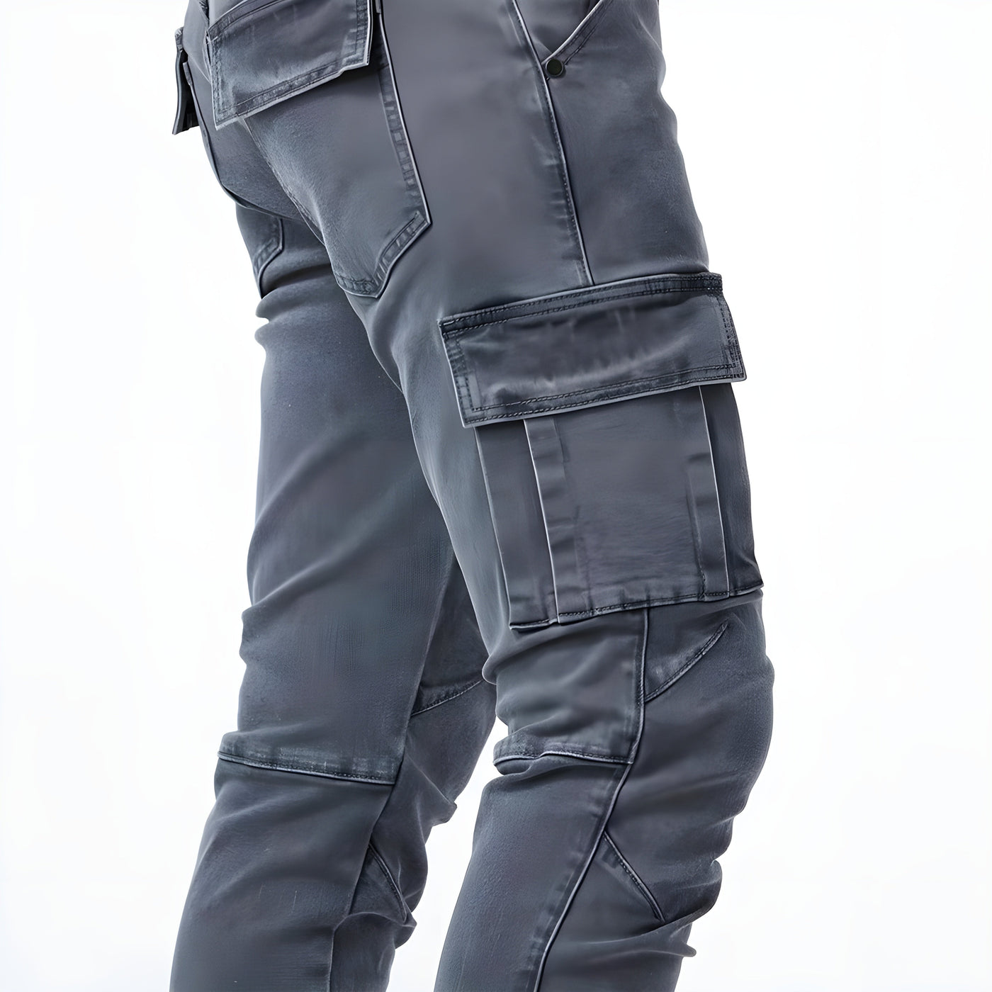 François™ - Pantalons Cargo en Denim Élastique