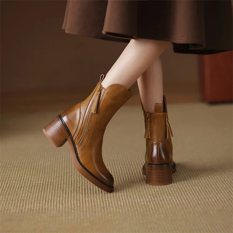 Claire™ - Bottines en cuir premium