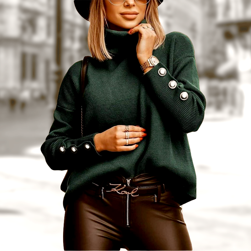 Milana Oversized & varm genser med turtleneck