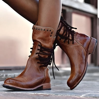 Audrey™ - Bottes en cuir avec lacets