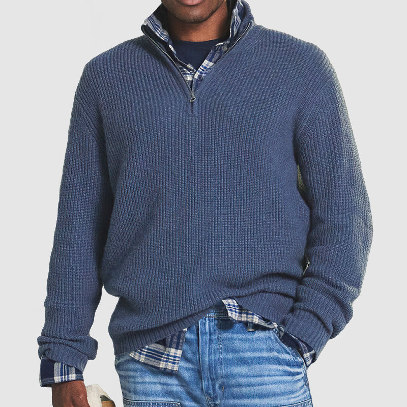 Business-genser i kashmir med glidelås for menn (NY)