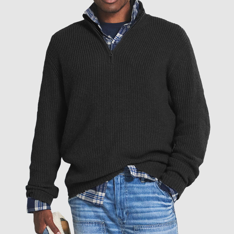 Business-genser i kashmir med glidelås for menn (NY)